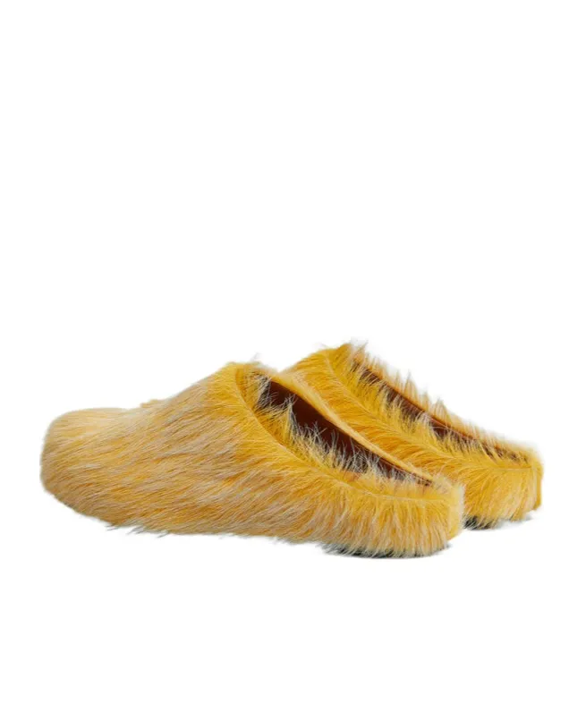 Long Hair Calfskin Fussbett Sabot