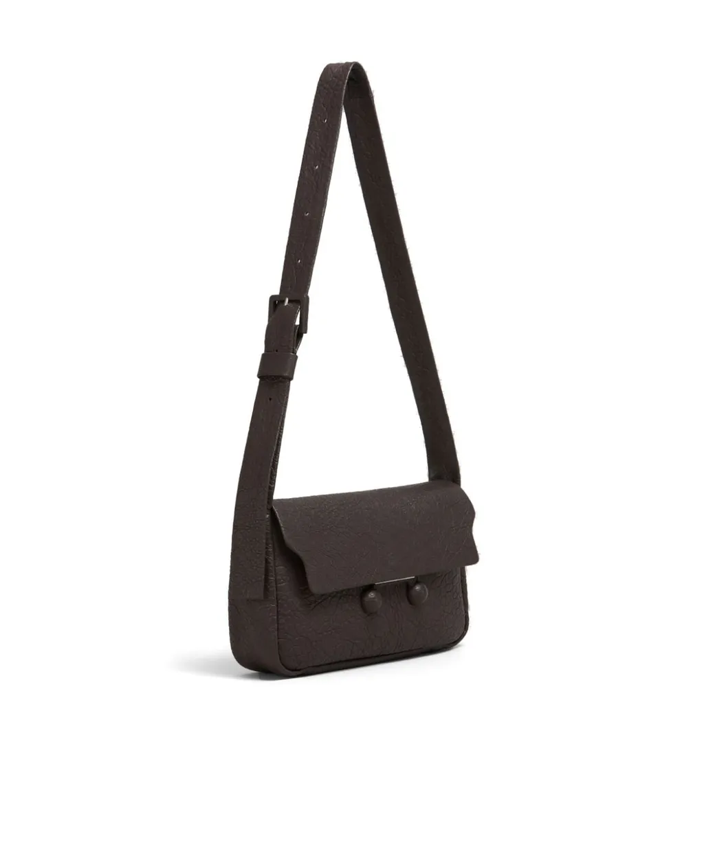 Foldover-Top Medium Shoulder Bag