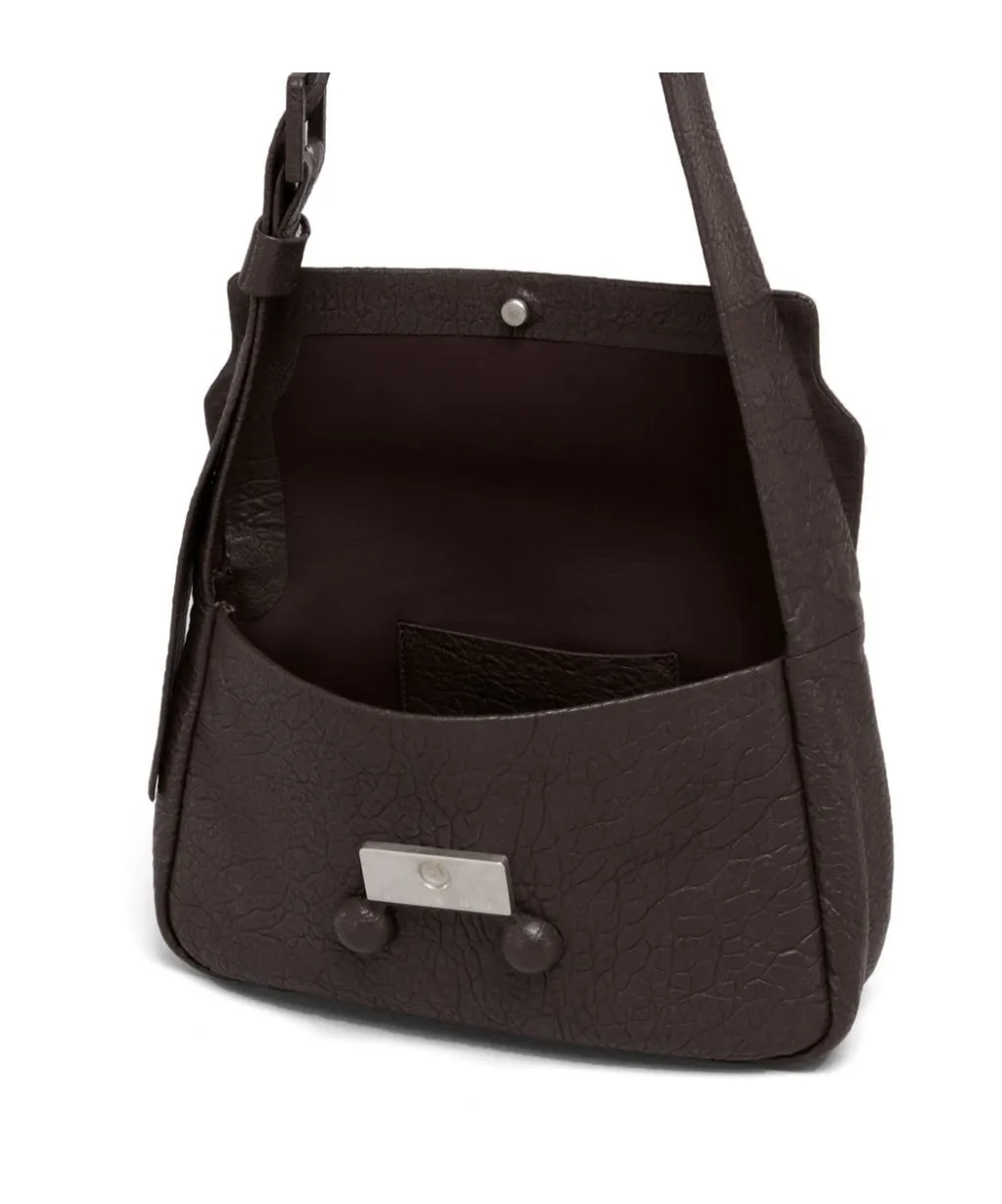 Foldover-Top Medium Shoulder Bag