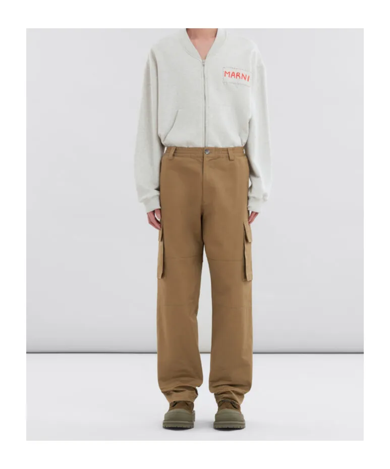 Organic Gabardine Cargo Pants