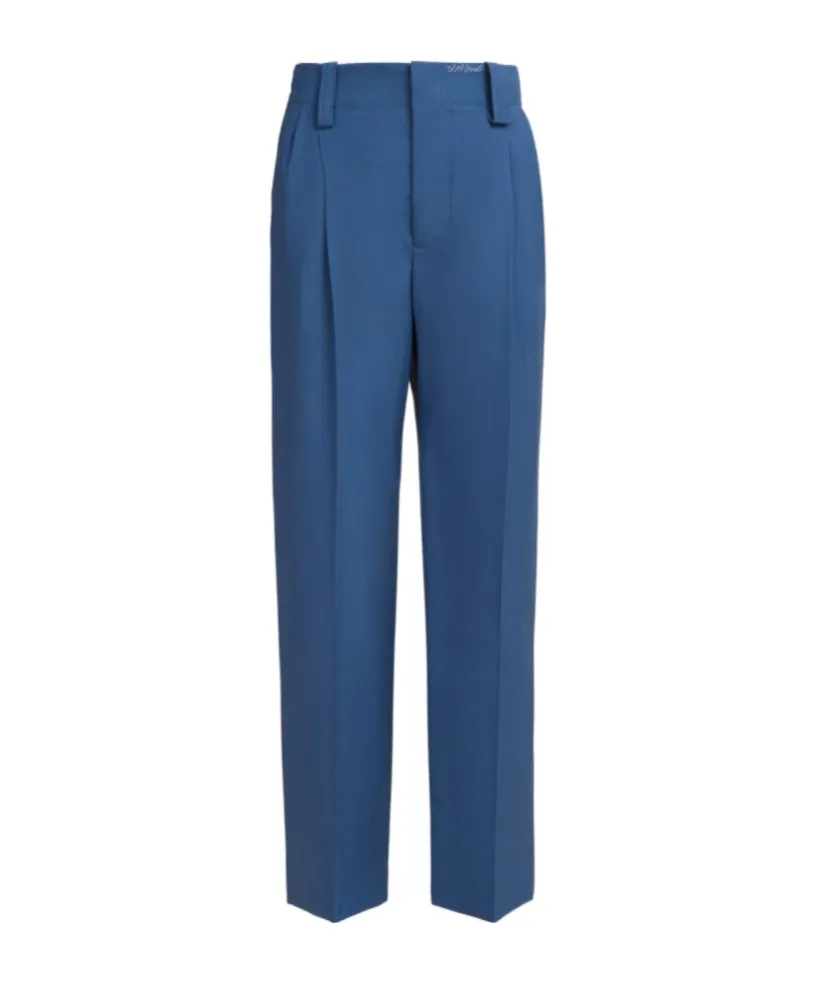 Logo Embroidered Tailored Trousers