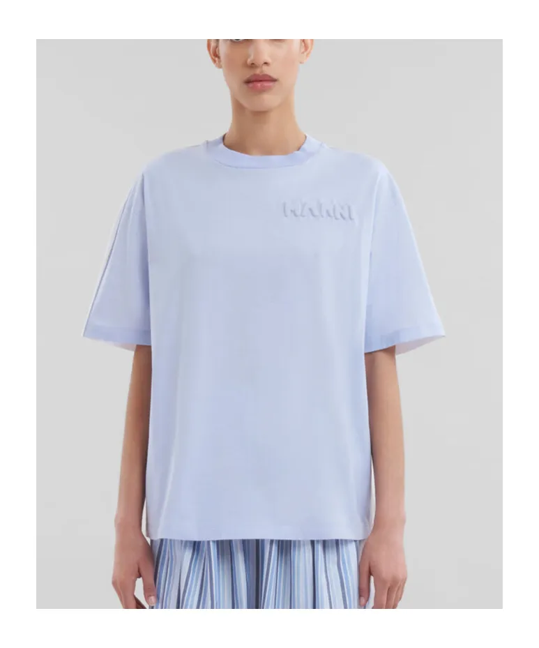 Boxy T-Shirt With Padded Logo