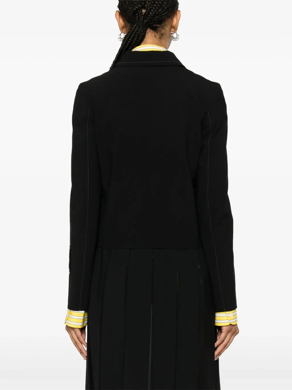 Contrast-Stitching Jacket