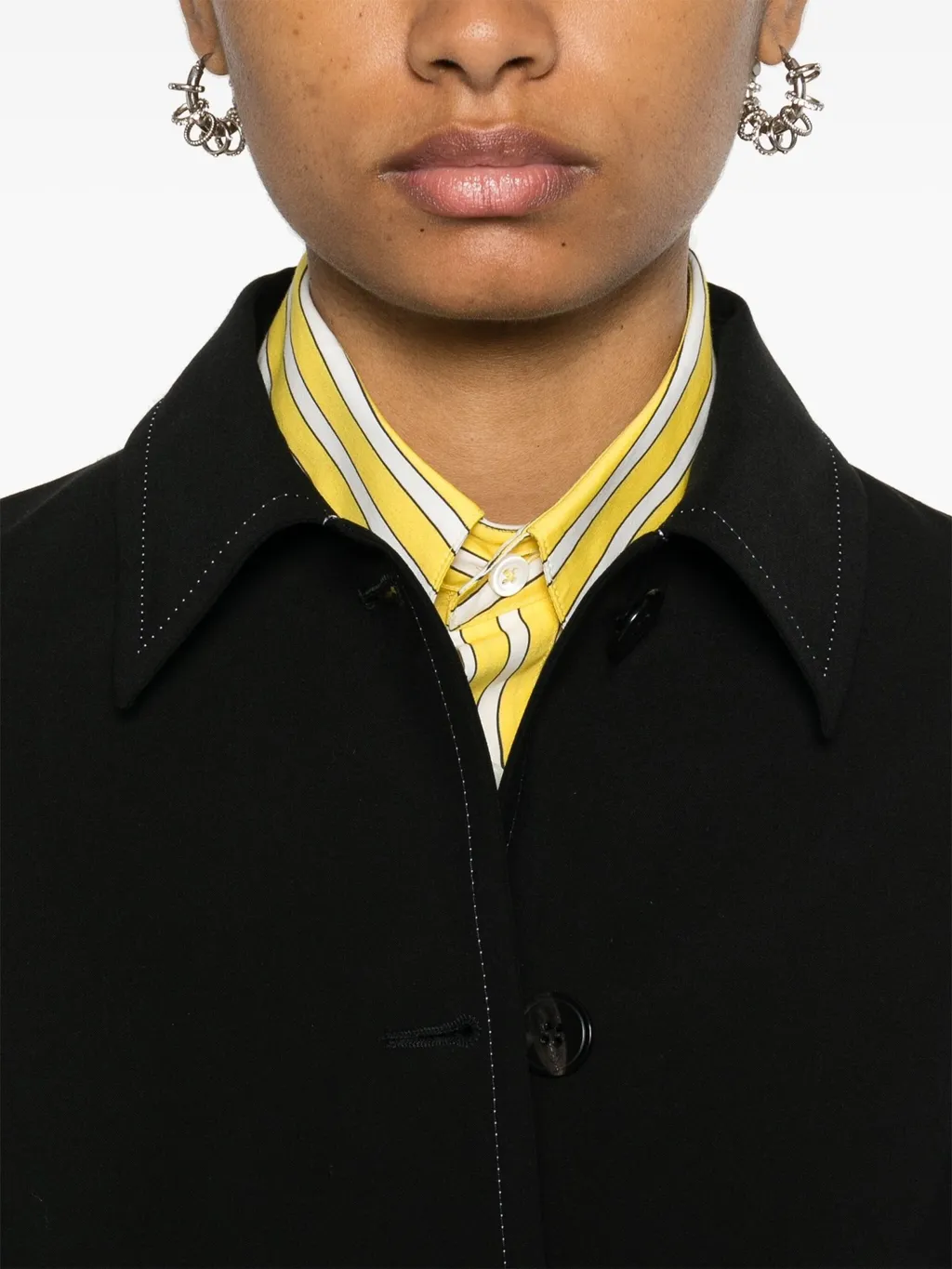 Contrast-Stitching Jacket