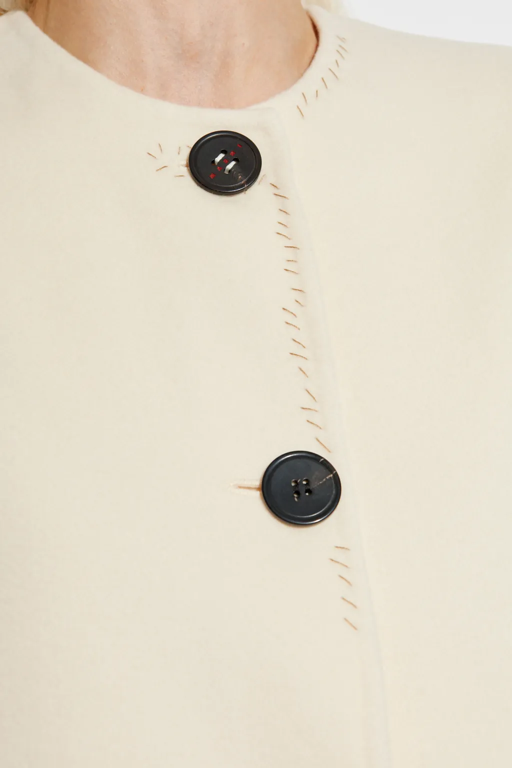 Buttoned Crewneck Sleeveless Gilet