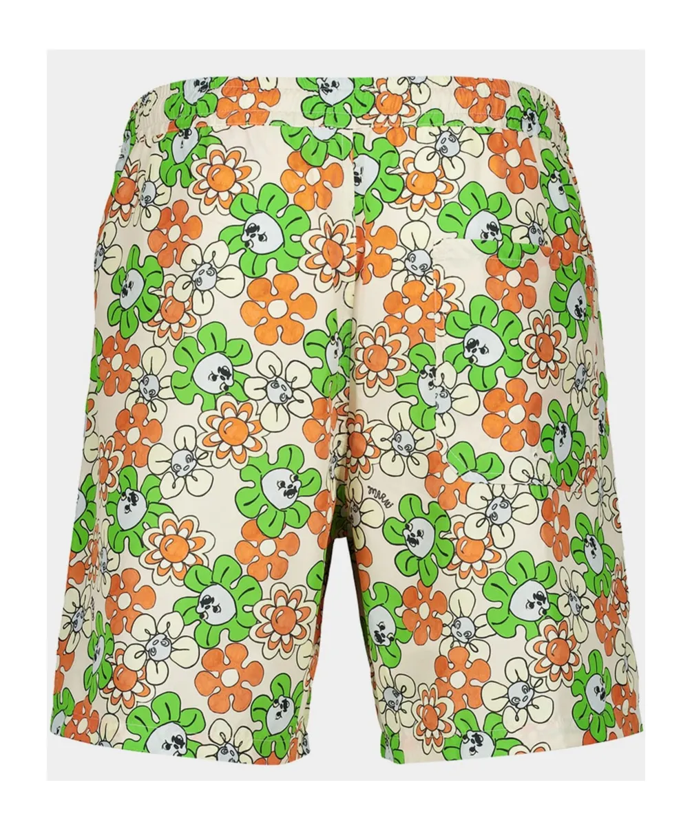 Floral Graphic-Print Swim Shorts