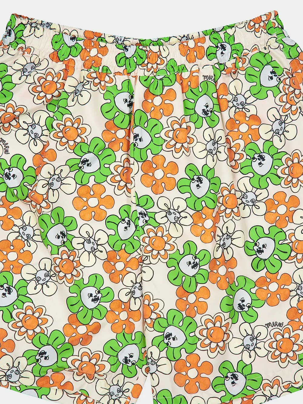 Floral Graphic-Print Swim Shorts