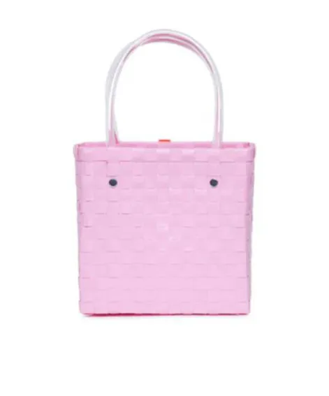 Logo-Patch Woven Tote Bag