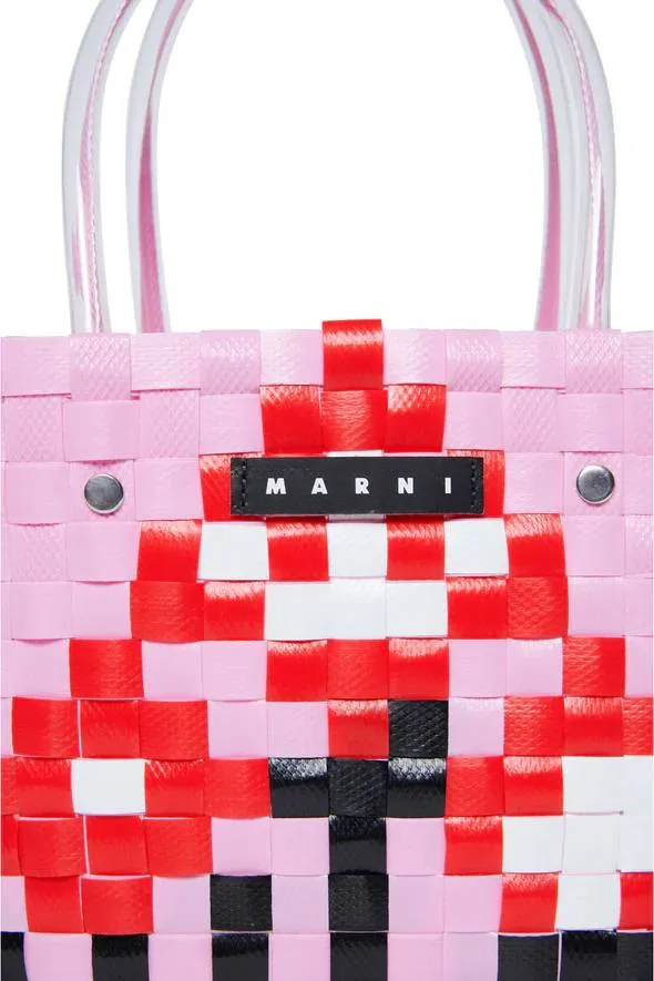 Logo-Patch Woven Tote Bag