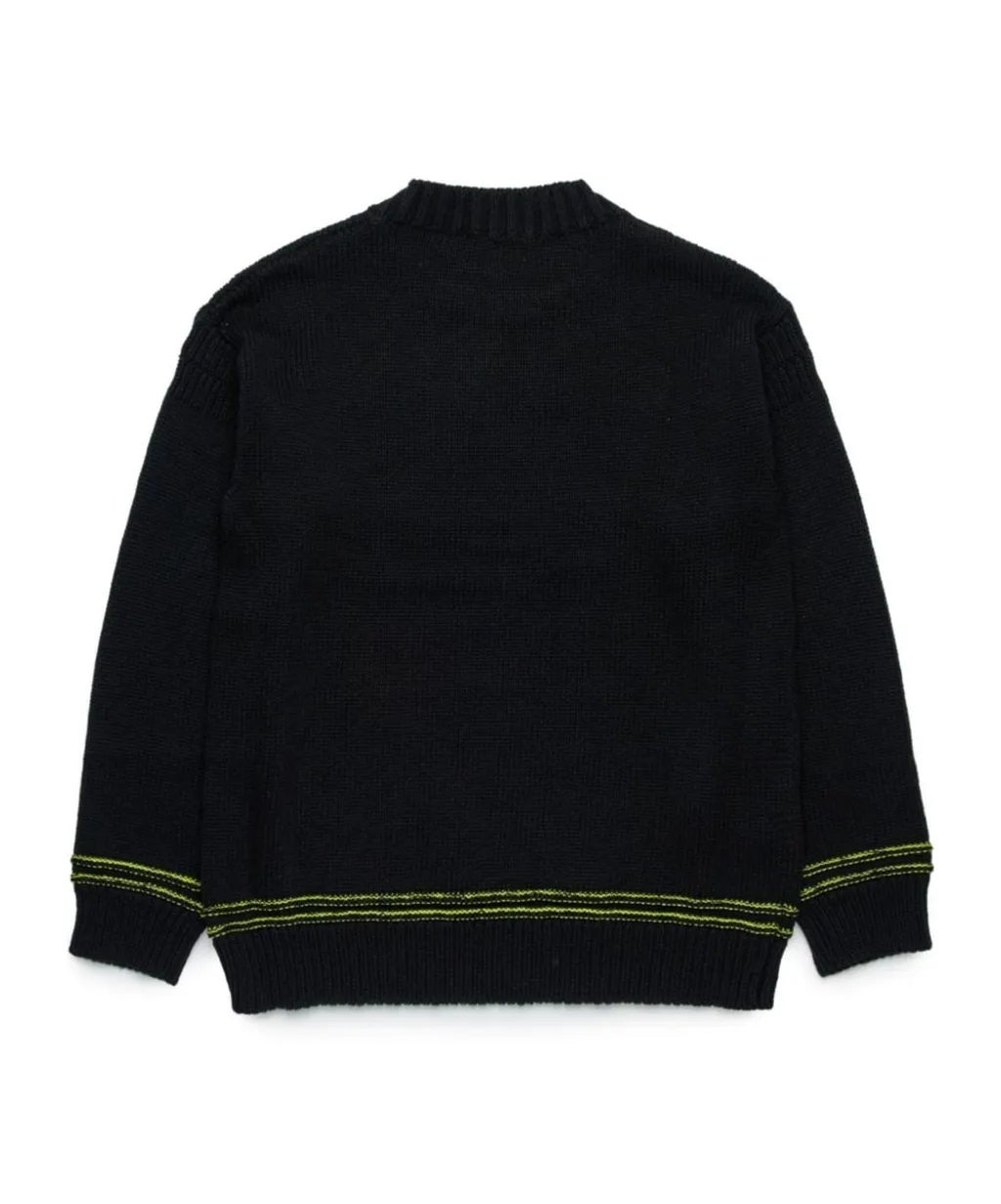 Logo-Intarsia Crewneck Knitted Jumper