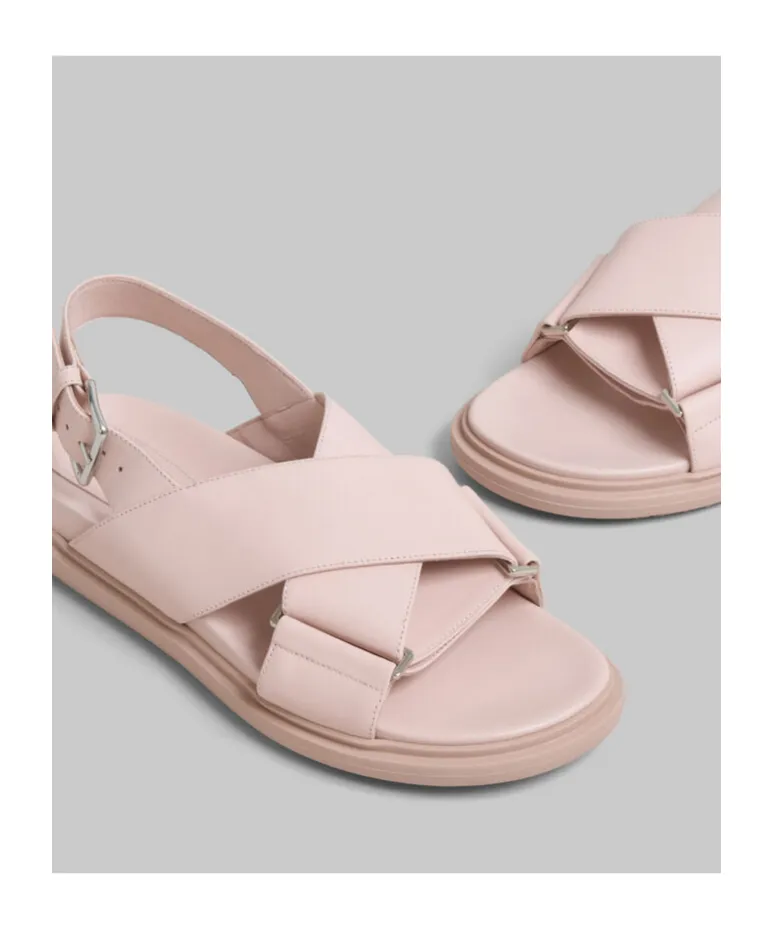 Logo Embossed Buckled Sandals