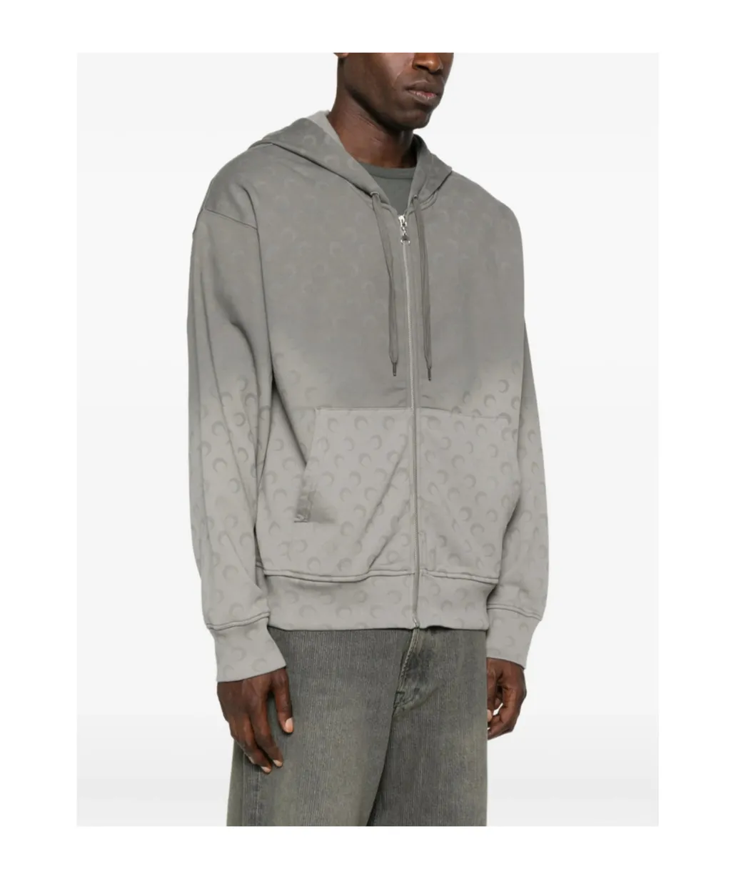 Moon Faded Fleece Zipped Hoodie