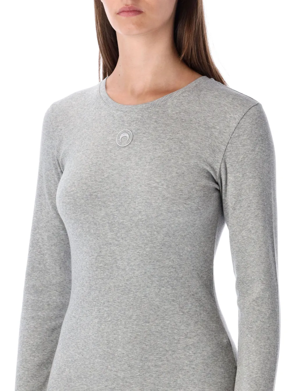 Logo Ribbed Jersey Mini Dress
