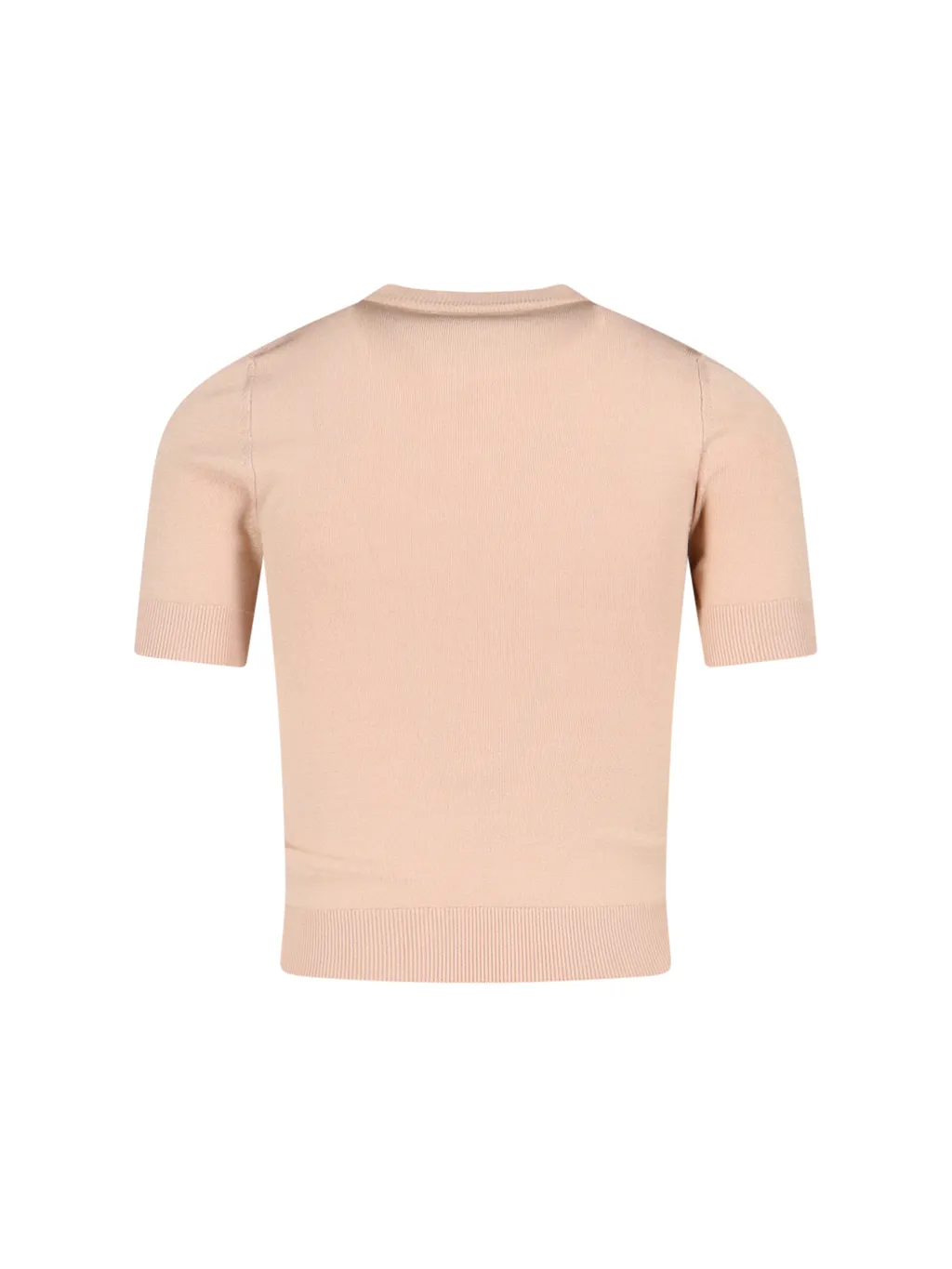 Short-Sleeved Knit Sweater