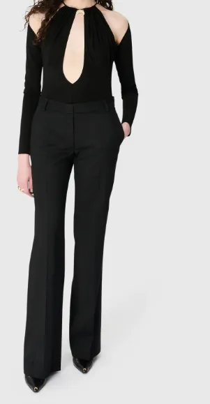 Keyhole Detailed Long-Sleeved Bodysuit
