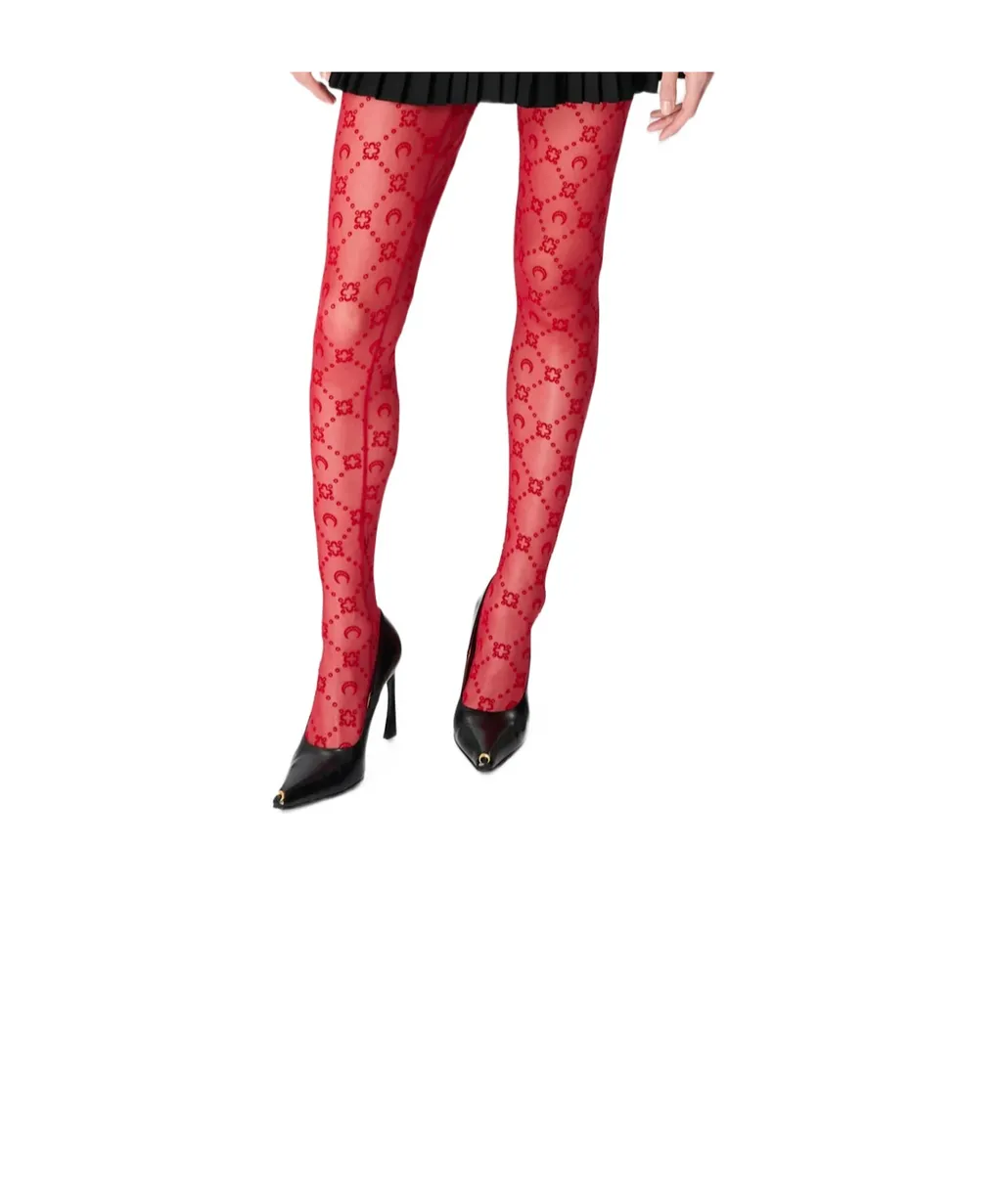 Moonogram Mesh Flock Tights