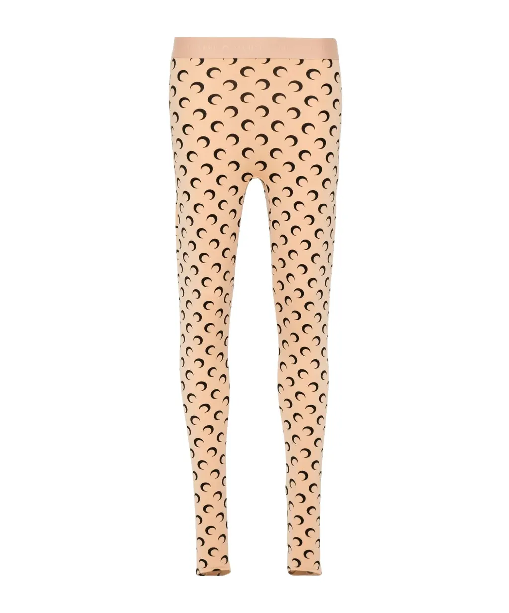 Moon Printed Skinny-Cut Leggings