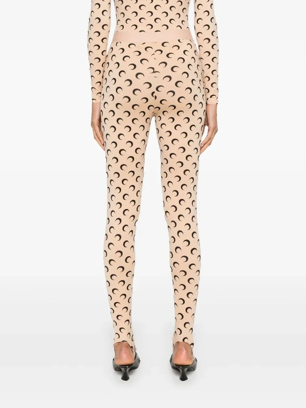 Moon Printed Skinny-Cut Leggings