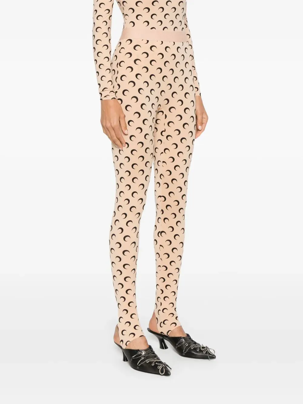 Moon Printed Skinny-Cut Leggings