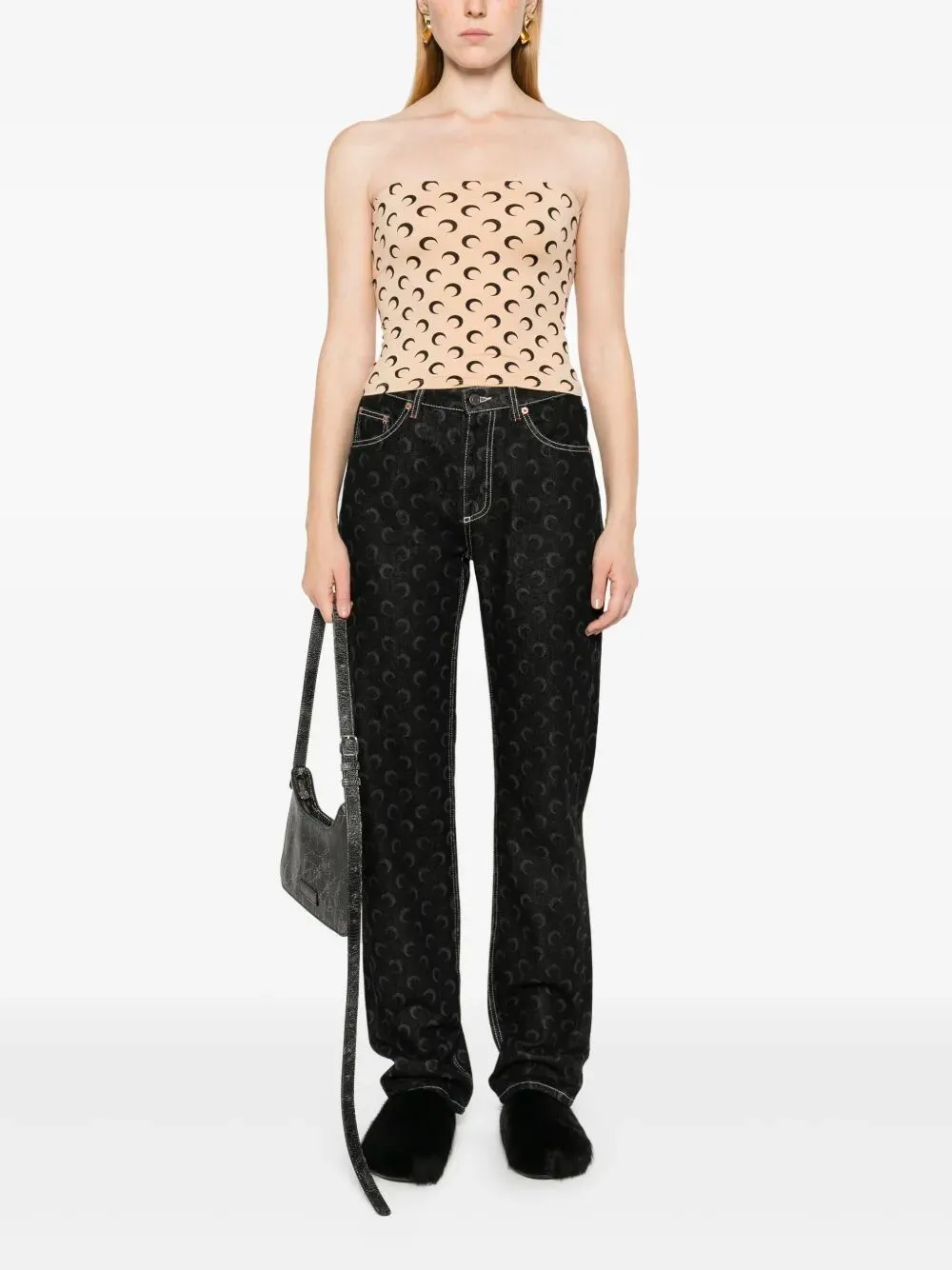 All-Over Moon Printed Top