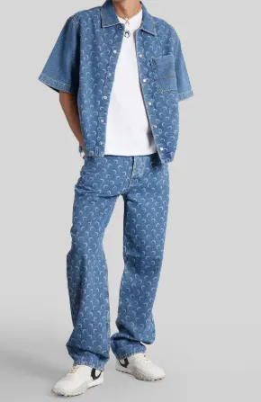 Short-Sleeved Denim Shirt