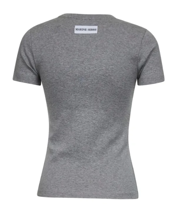 Crescent Moon Embroidered Crewneck T-Shirt