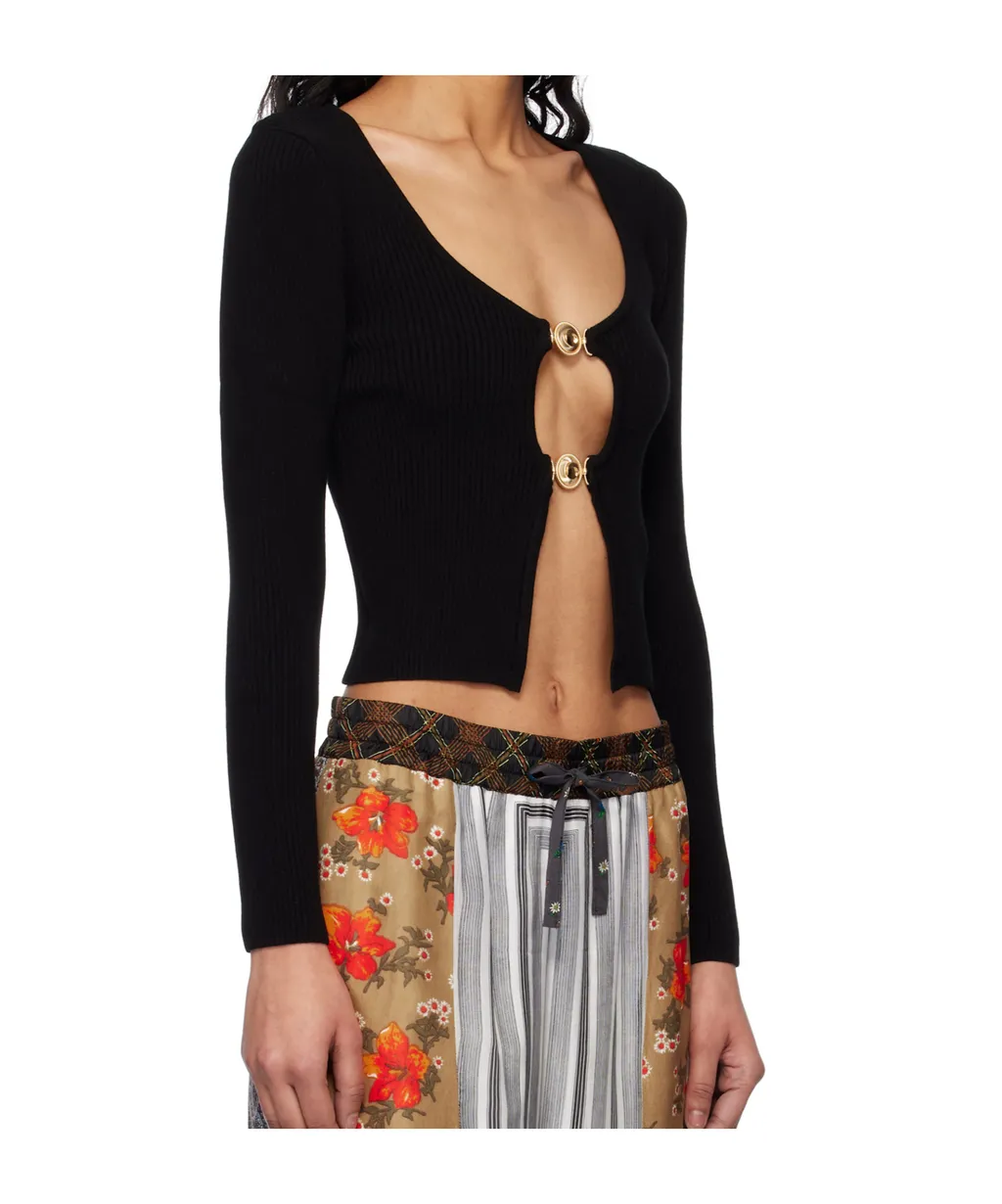 Moon Jewelry Knit Open Cardigan