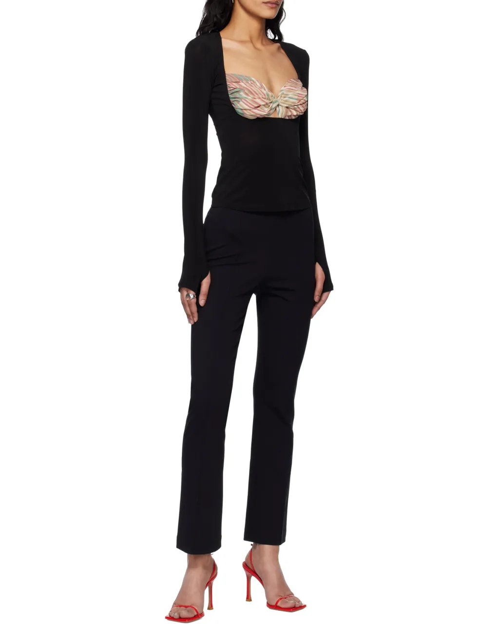 Detailed Long-Sleeved Blouse