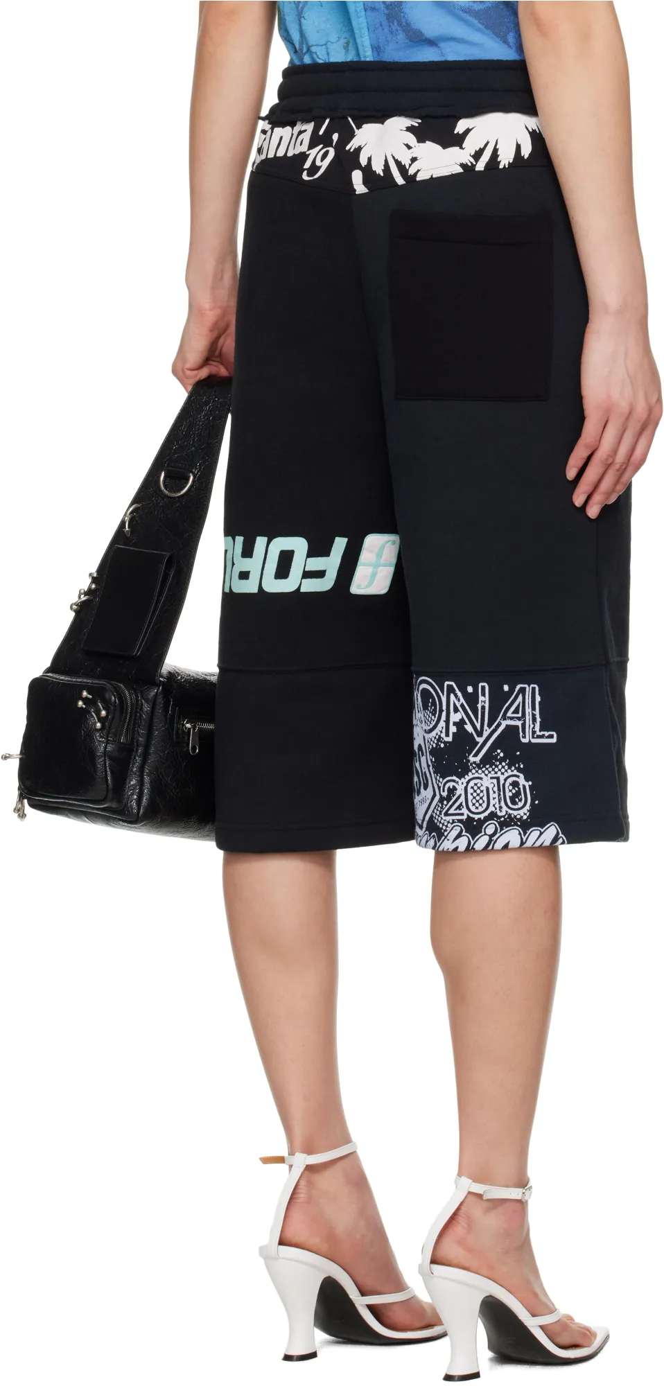Regenerated Graphic Sweatshirts Drawstring Shorts