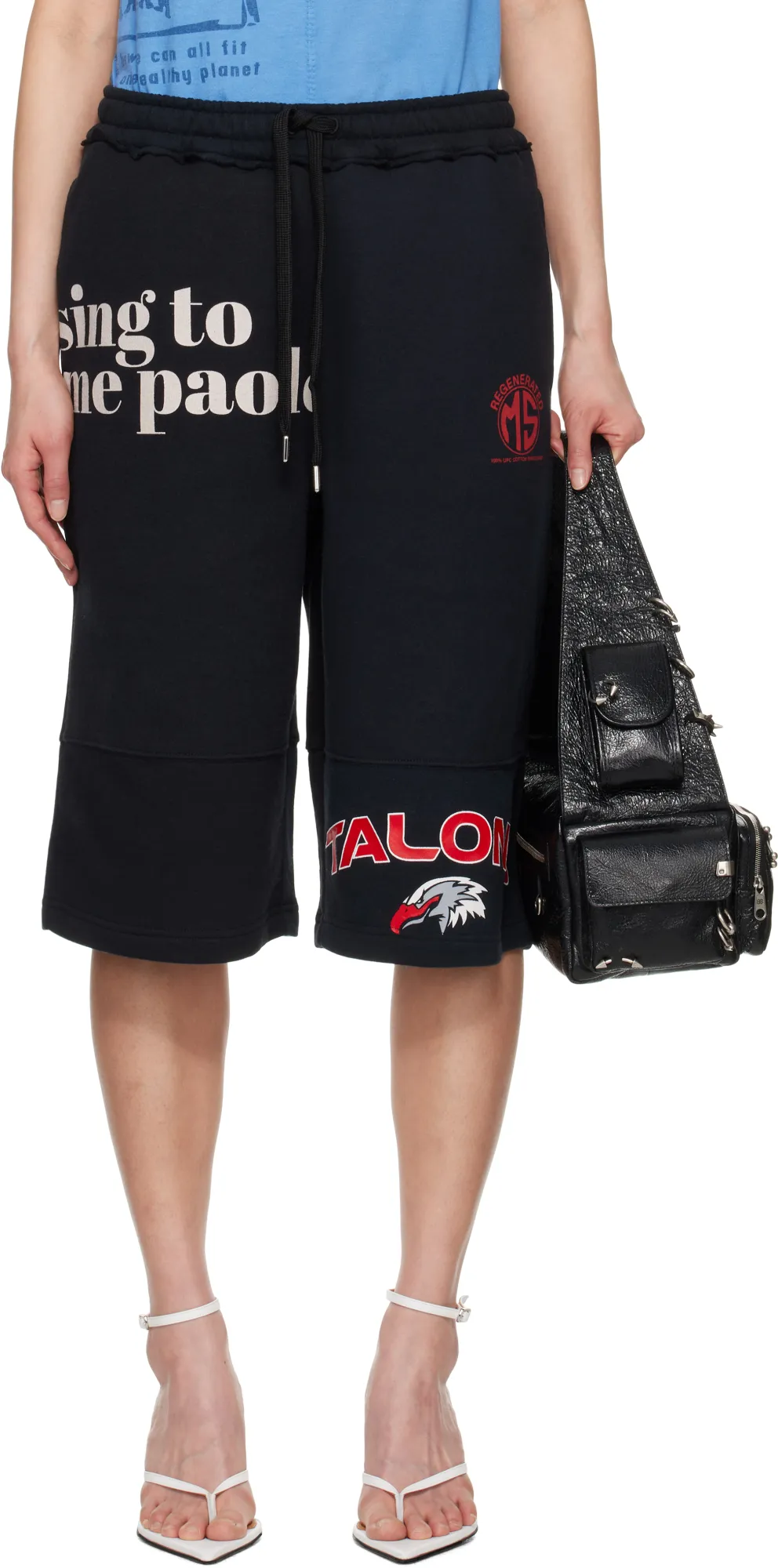 Regenerated Graphic Sweatshirts Drawstring Shorts