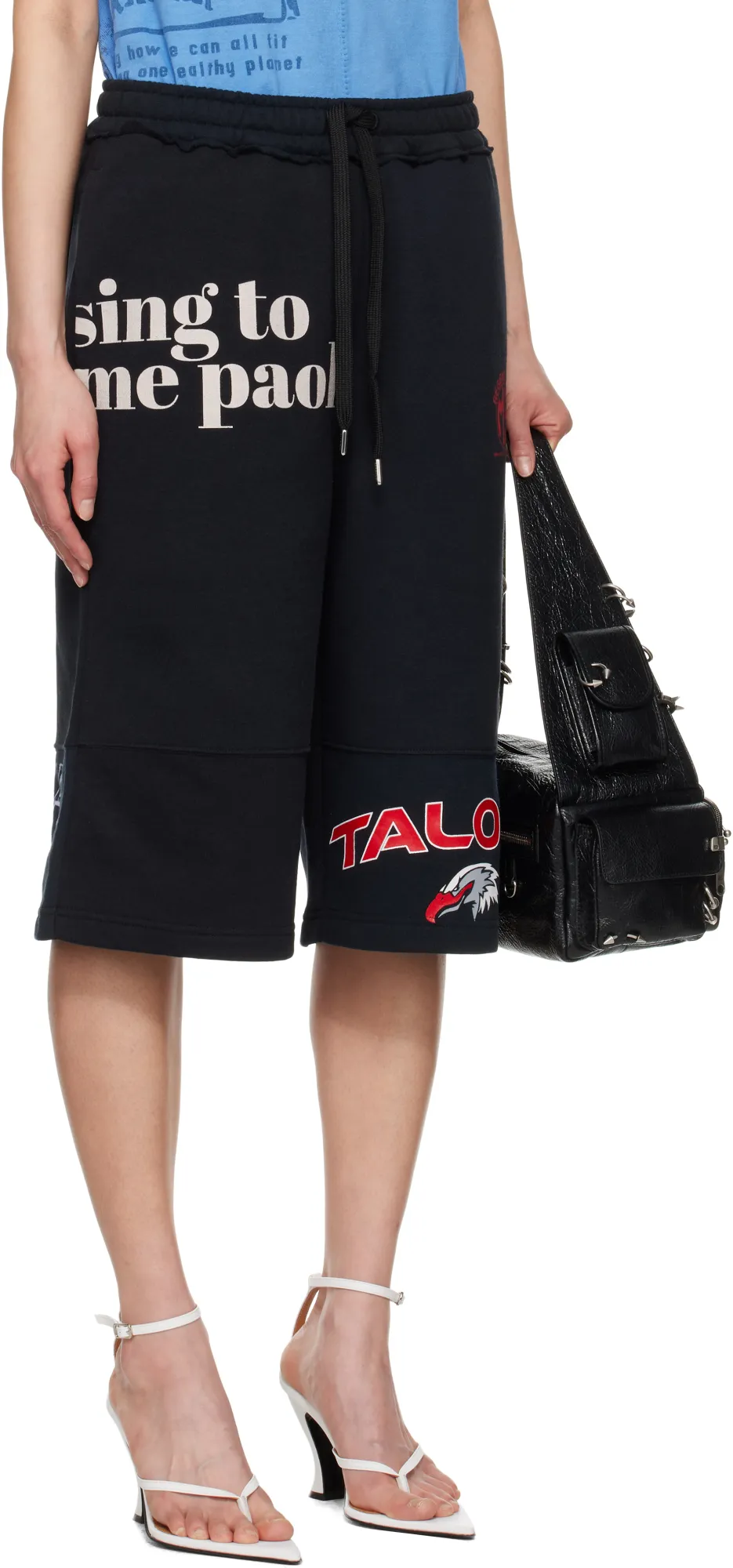 Regenerated Graphic Sweatshirts Drawstring Shorts