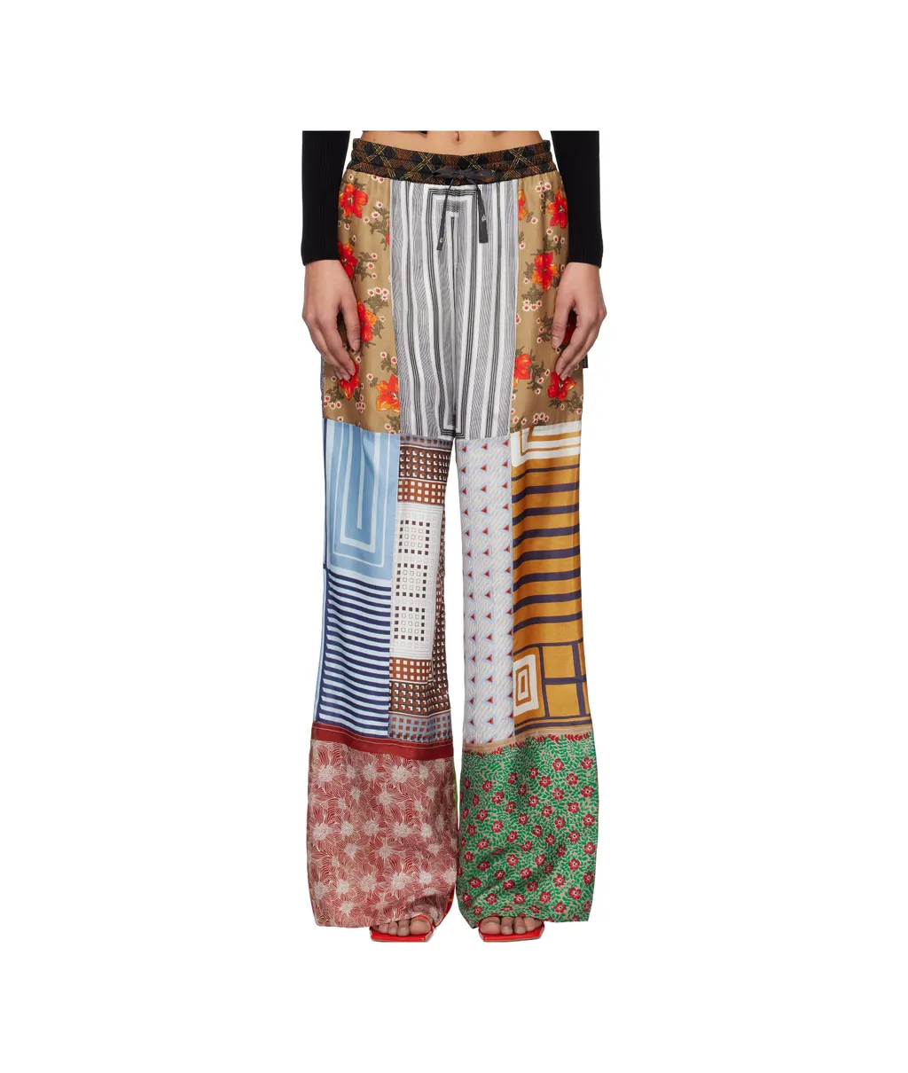 Regenerated Silk-Scarves Trousers