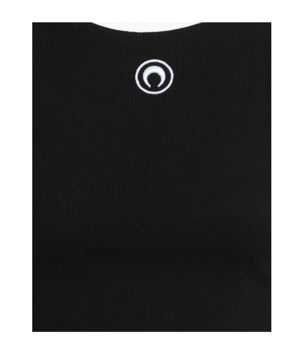 Moon Logo Jersey Cropped Top