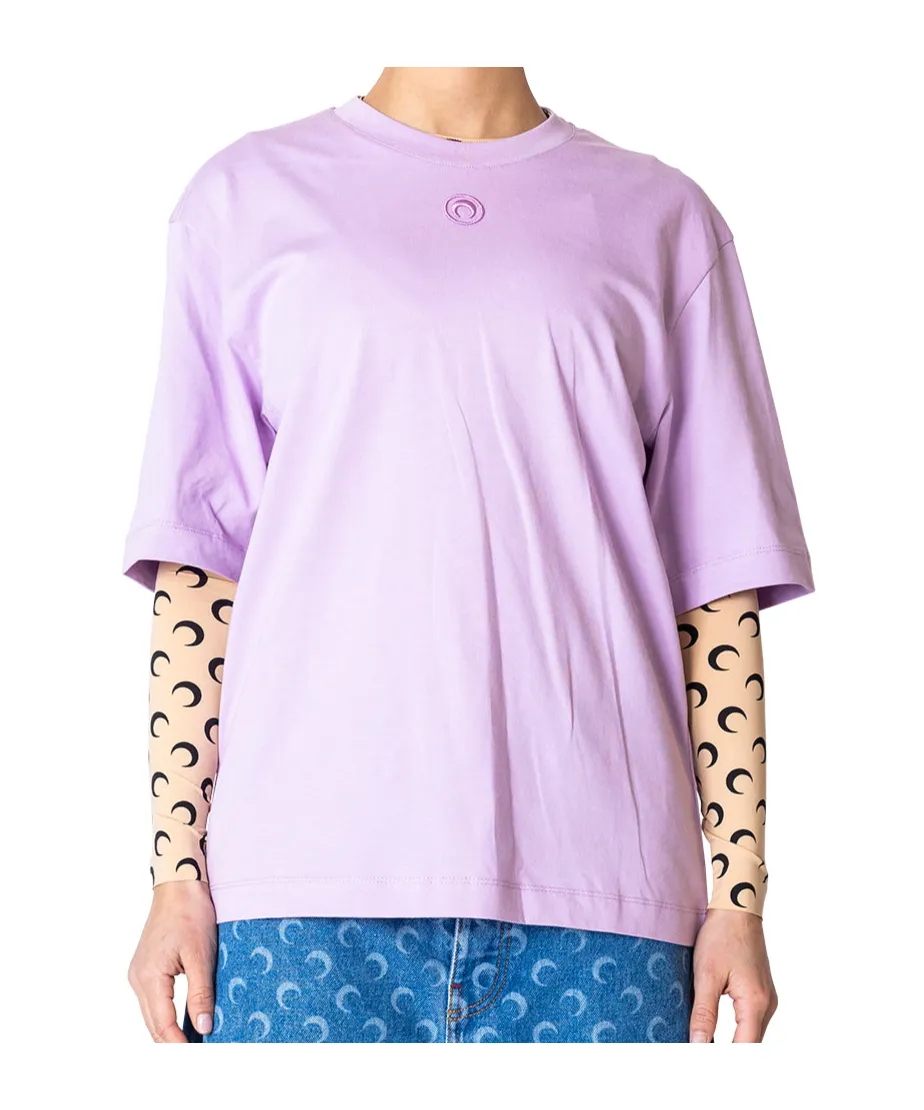 Moon Embroidered Jersey T-Shirt