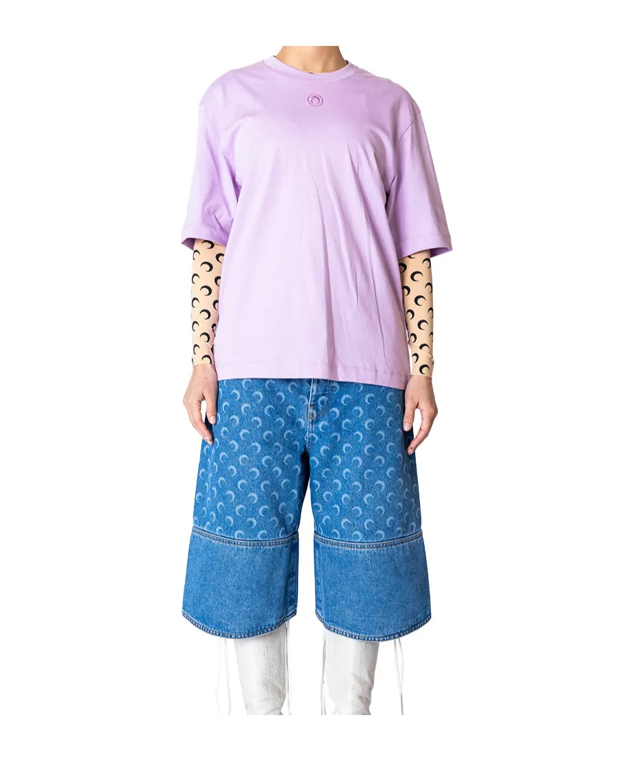 Moon Embroidered Jersey T-Shirt