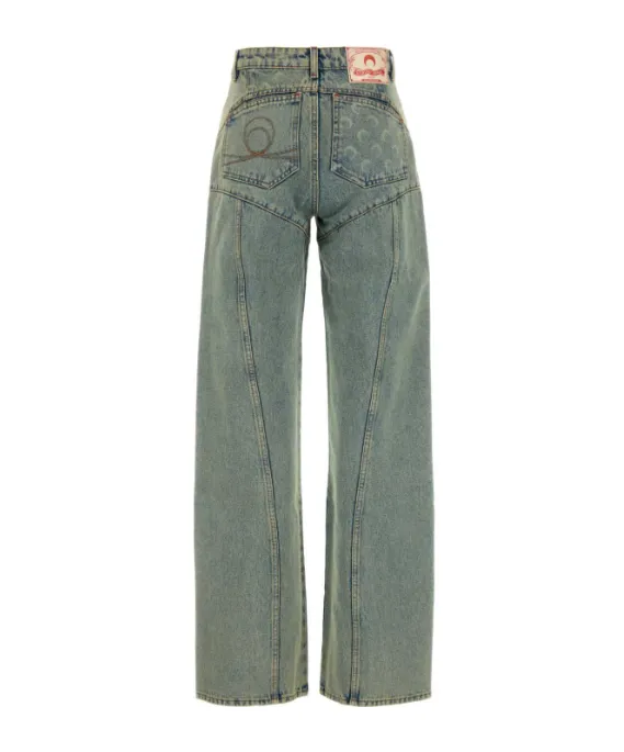 Moon Laser Denim Flare Jeans