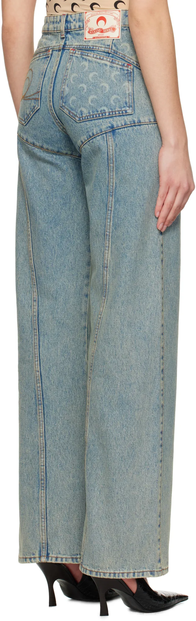 Moon Laser Denim Flare Jeans