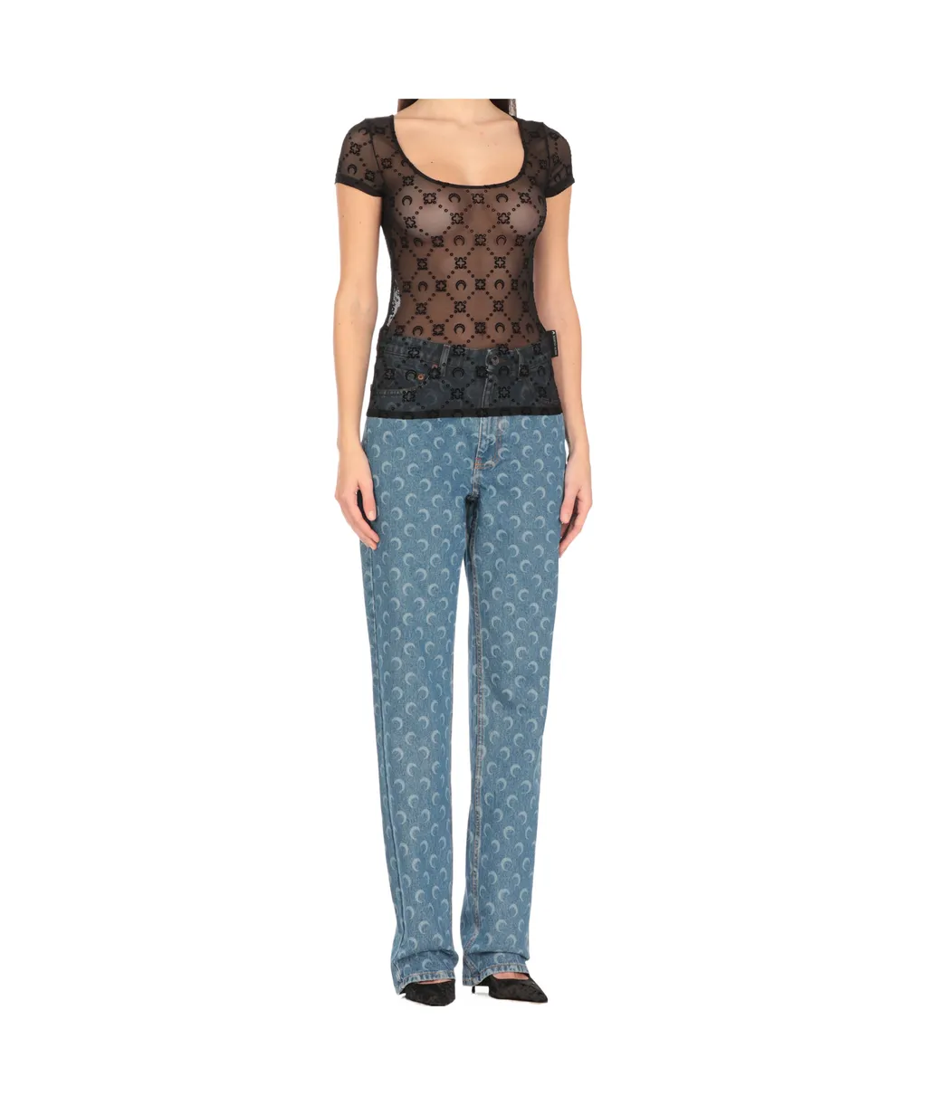 Flock Open Neck Top