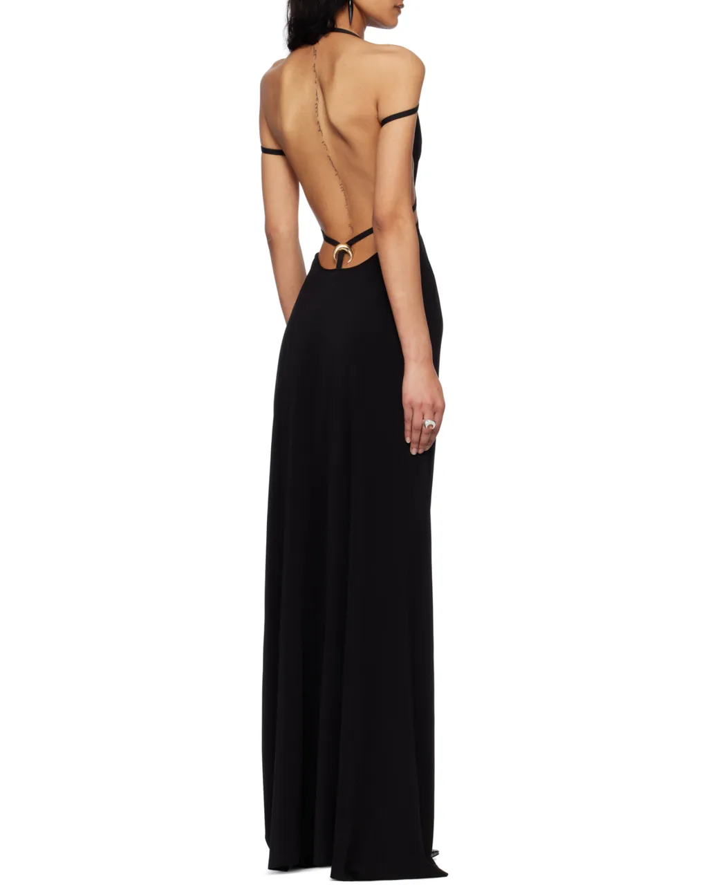 Draped Jersey Cowl Neck Dress