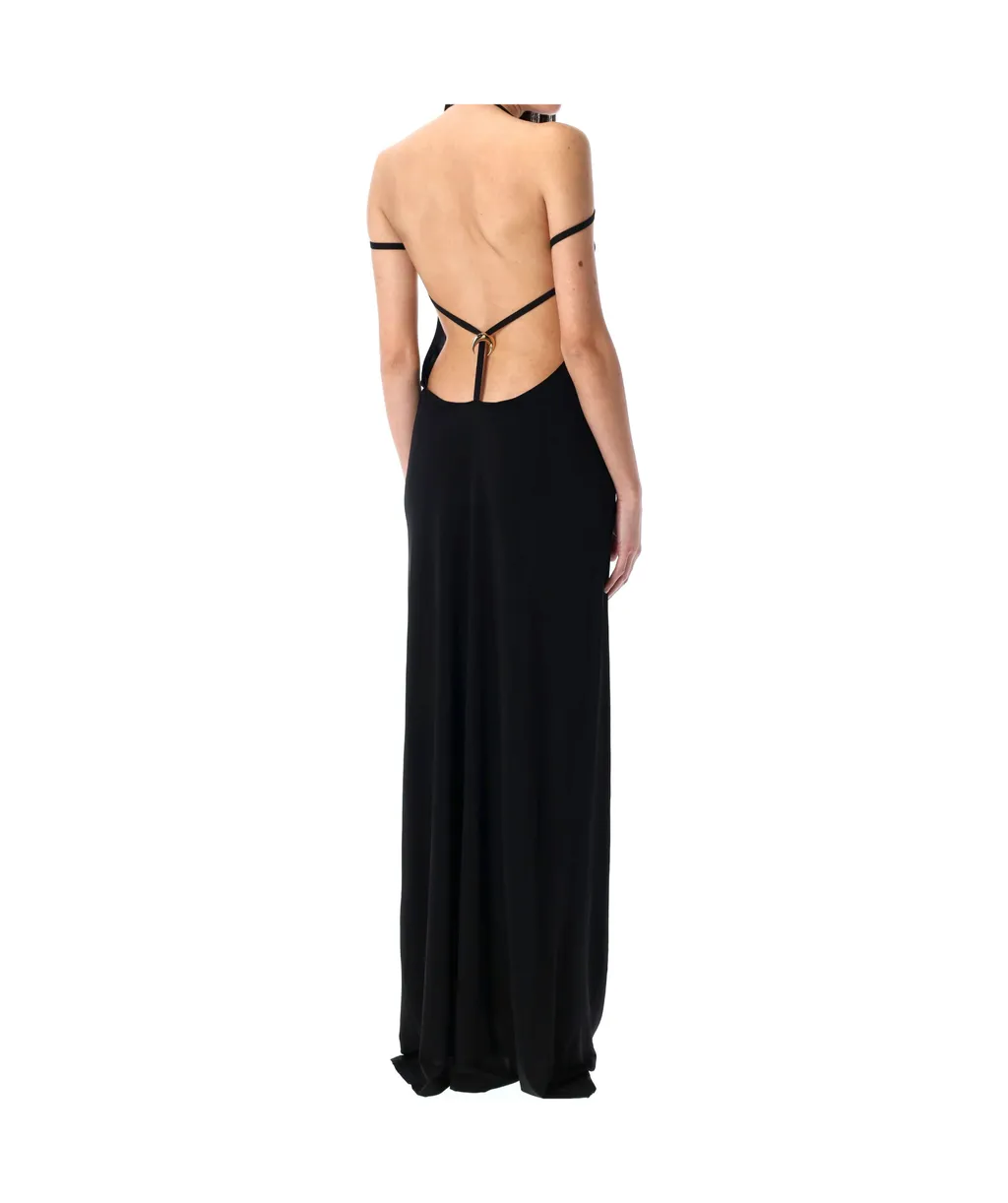 Draped Jersey Cowl Neck Dress