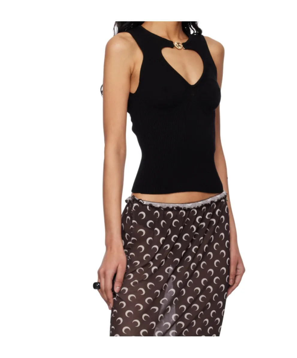 Cut-Out Detailed Knitted Top