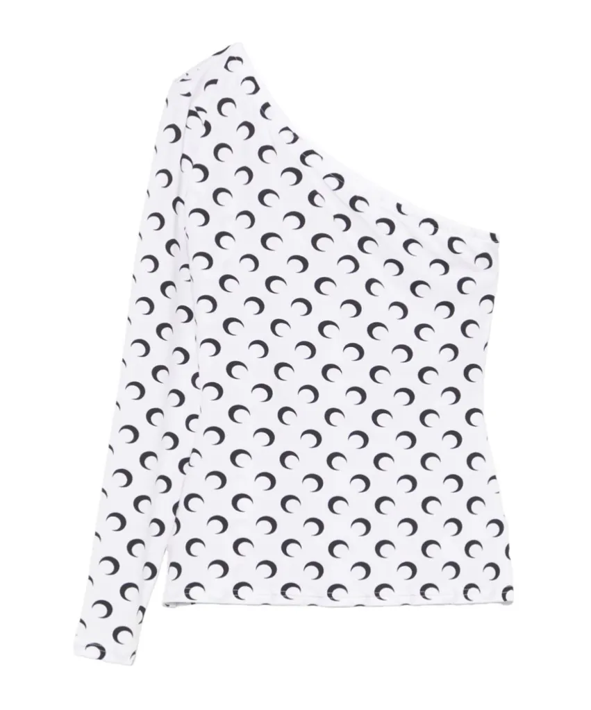 Recycled Moon Jersey Second Skin Asymmetric Top