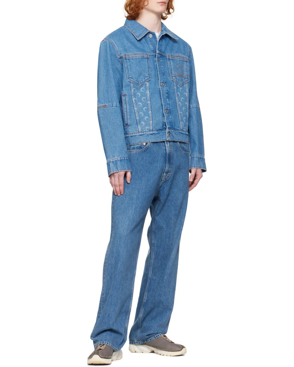 Moon Laser Buttoned Denim Jacket