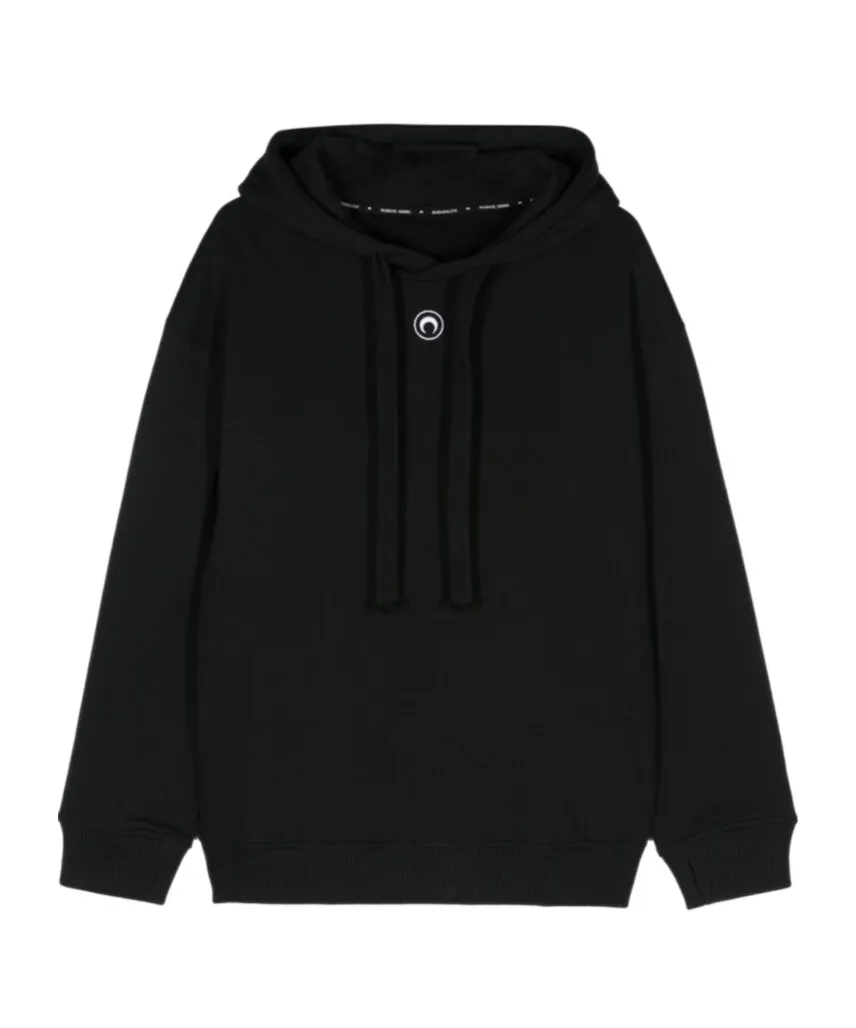 Logo Embroidered Drawstring Hoodie