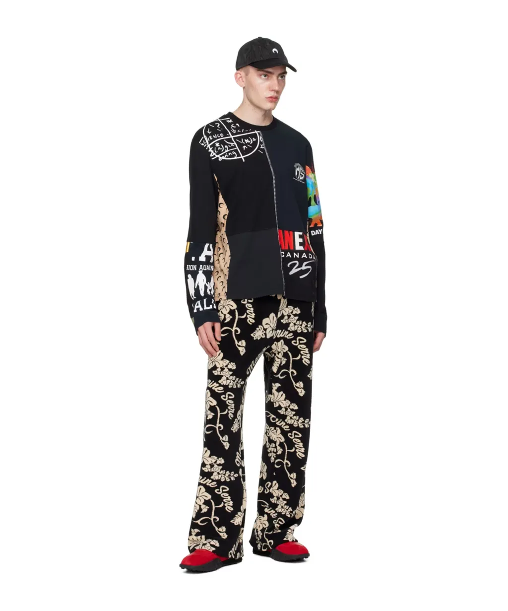 Pattern Jacquard Sweatpants