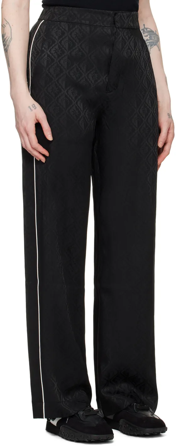 Jacquard Logo Pattern Casual Pants