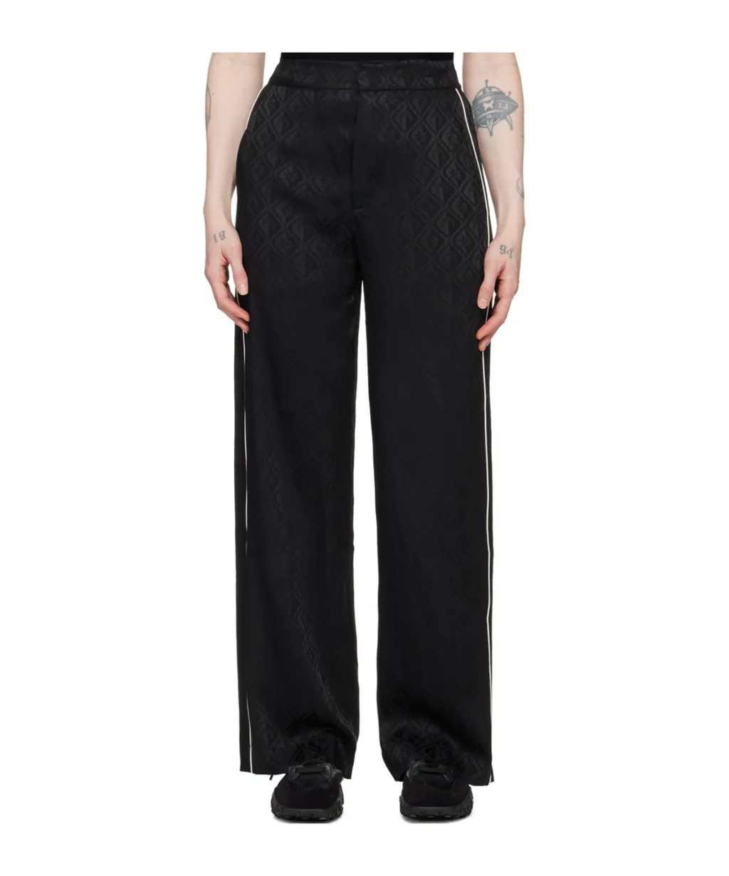 Jacquard Logo Pattern Casual Pants