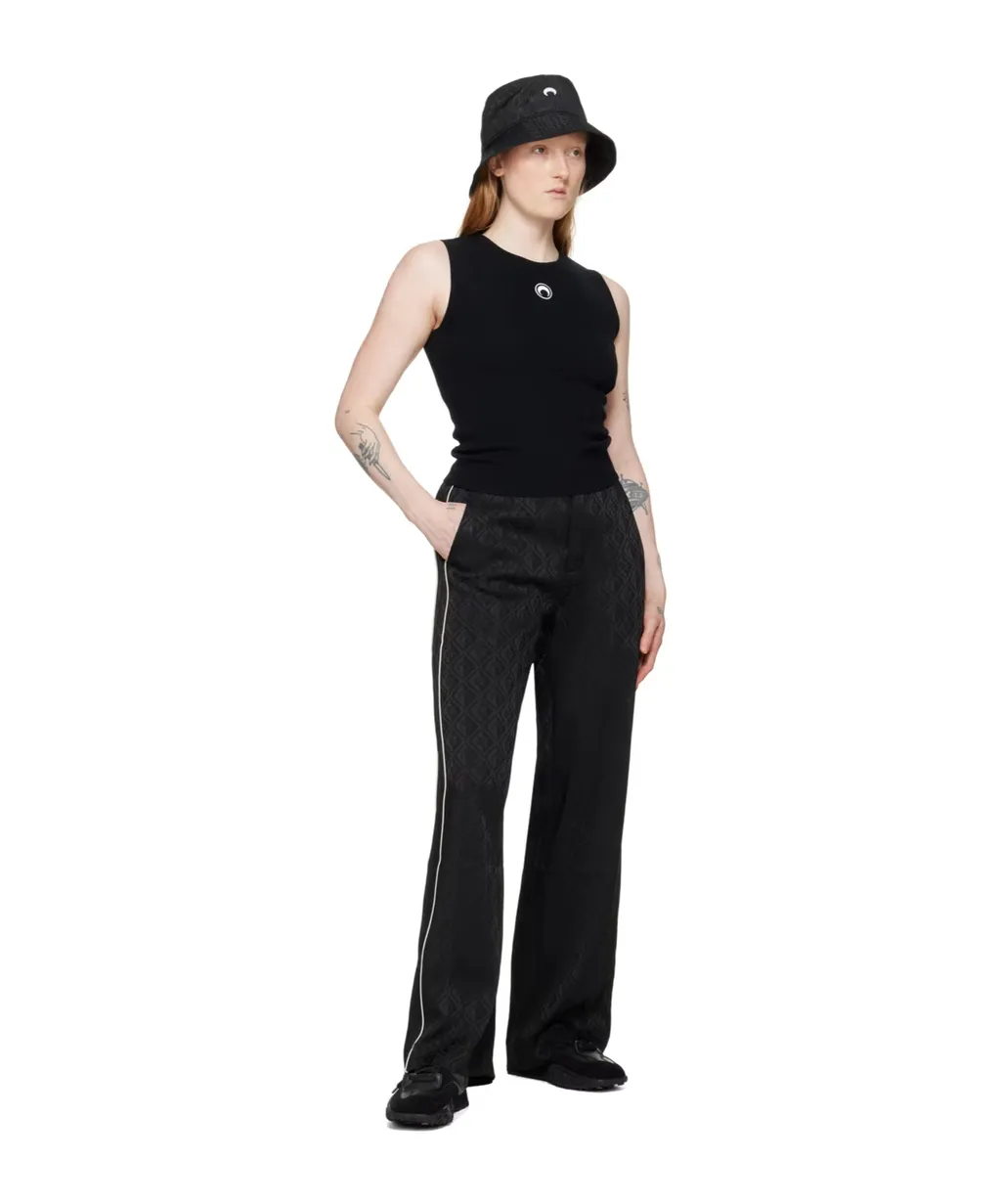 Jacquard Logo Pattern Casual Pants