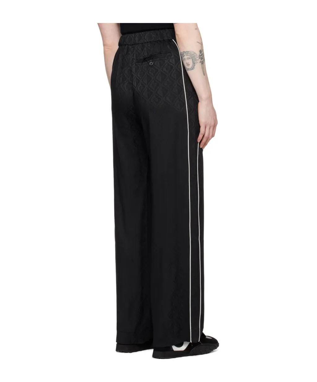 Jacquard Logo Pattern Casual Pants