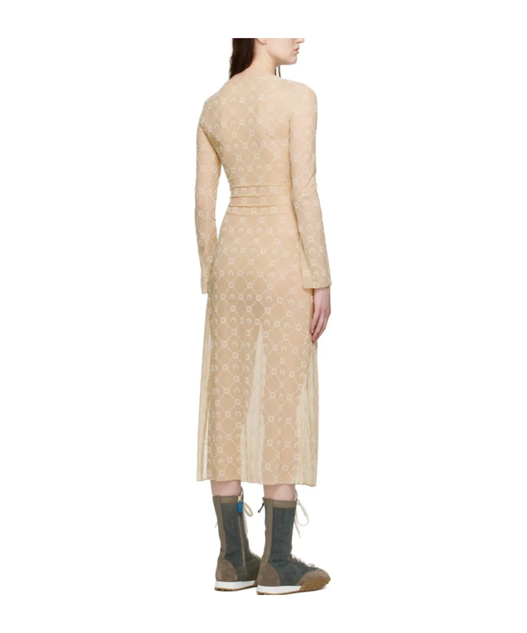 Moonogram Logo Long-Sleeved Dress